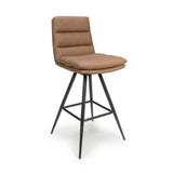 Nobo Swivel Bar Chair - Tan (sold in 2's) - Image 5