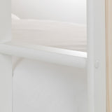 Nova Bunk Bed - White and Light Brown - NOV001