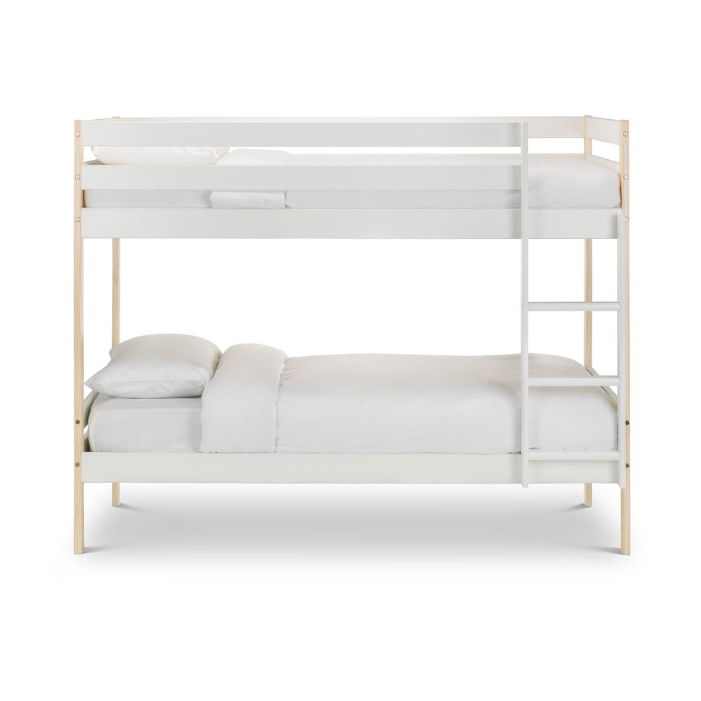Nova Bunk Bed - White and Light Brown - NOV001