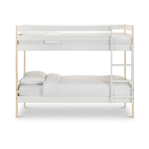 Nova Bunk Bed - White and Light Brown - NOV001