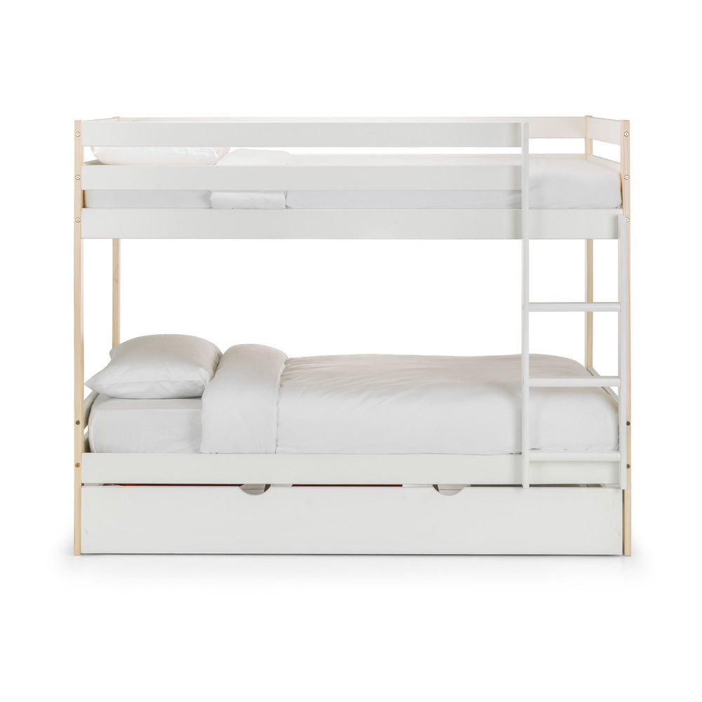 Nova Bunk Bed - White and Light Brown - NOV001