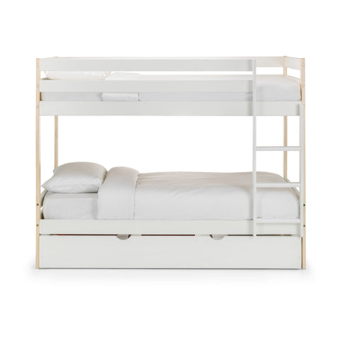 Nova Bunk Bed - White and Light Brown - NOV001