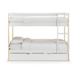 Nova Bunk Bed - White and Light Brown - NOV001