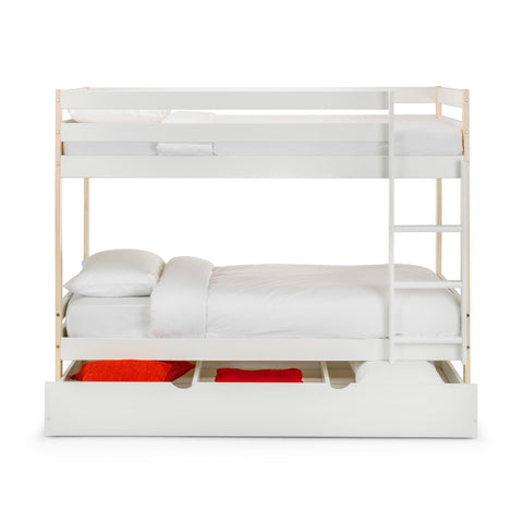 Nova Bunk Bed - White and Light Brown - NOV001