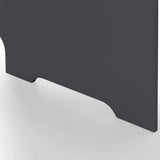 Anthracite dining set table corner with modern cut-out detail on white background