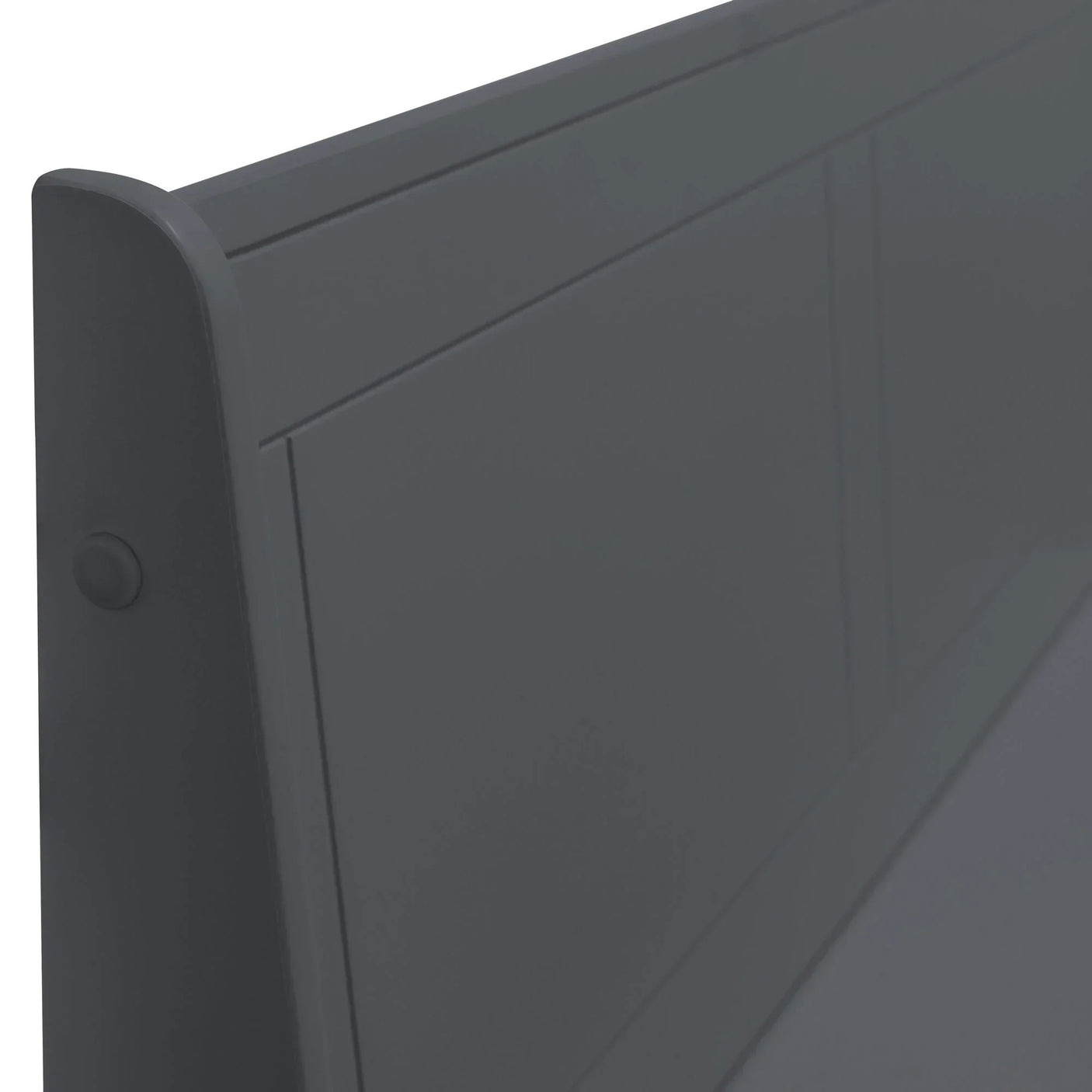 Anthracite finish dining set seat back panel with sleek modern lines