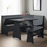 Anthracite grey corner dining set with bench and table in a modern dining room