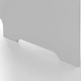 Dove grey Newport corner dining set leg detail showing smooth painted wood finish