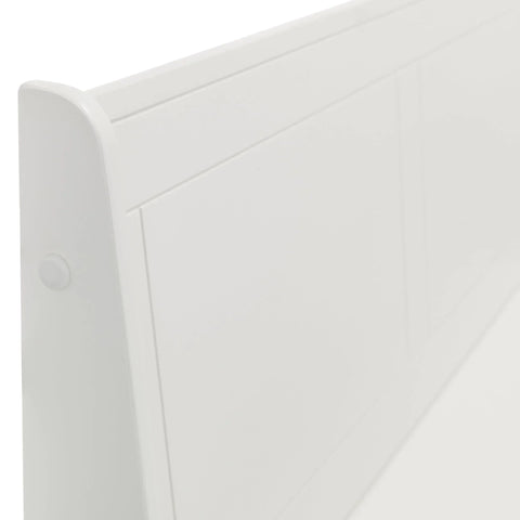 Close-up of white panelled seat back from corner sofa set