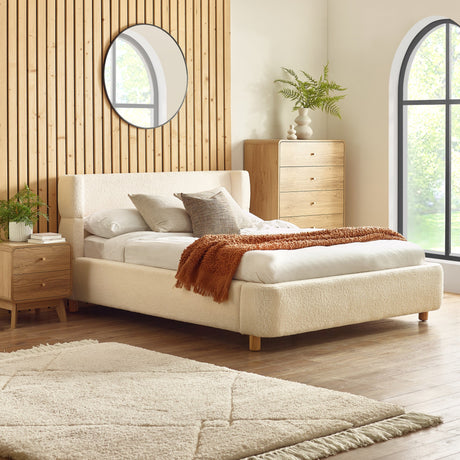 Obreon Boucle Bed - Beige / Double - OBE001