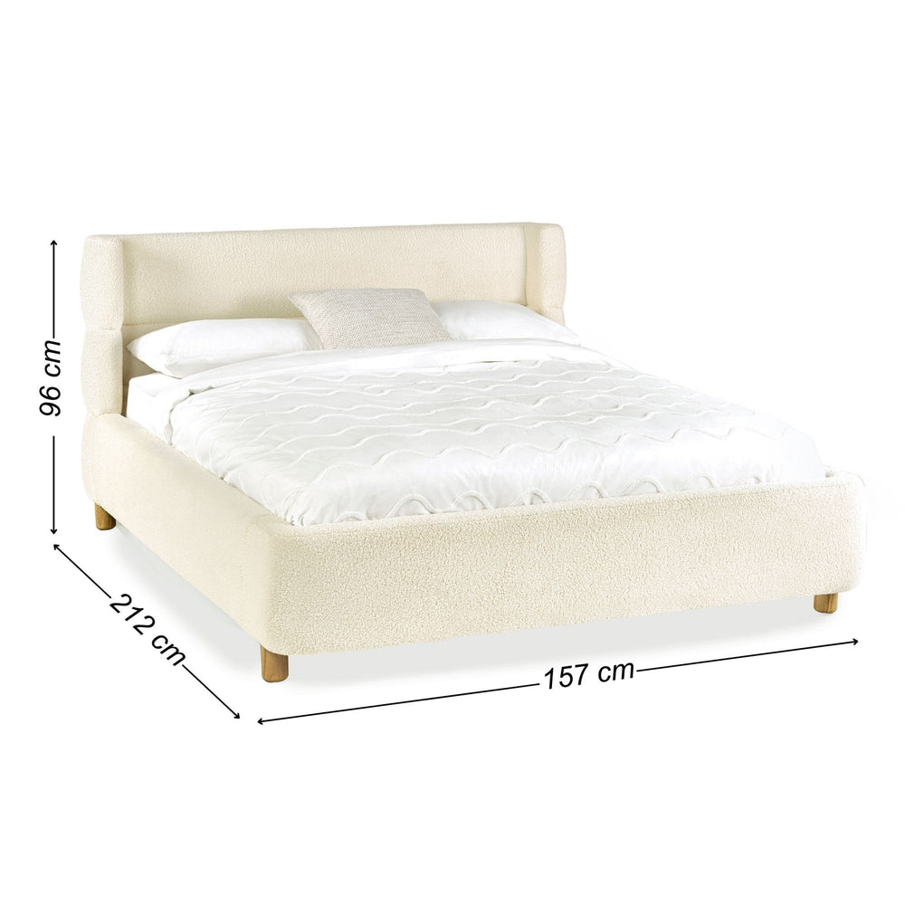 Obreon Boucle Bed - Beige / Double - OBE001