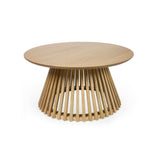 Ollie Round Coffee Table - Dark Brown - OLL002