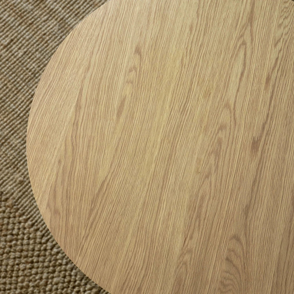 Ollie Round Coffee Table - Light Brown - OLL001