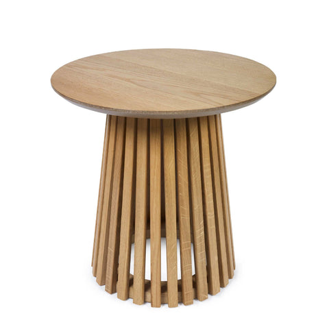 Ollie Round Lamp Table - Dark Brown - OLL005