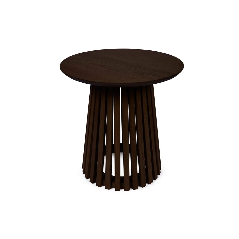 Ollie Round Lamp Table - Light Brown - OLL004