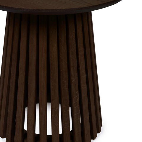 Ollie Round Lamp Table - Light Brown - OLL004