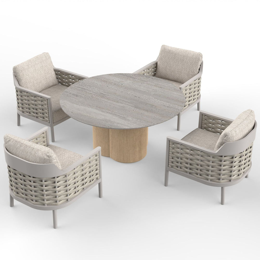 Image of OLMA 4-Seater Dining Table & Armchairs