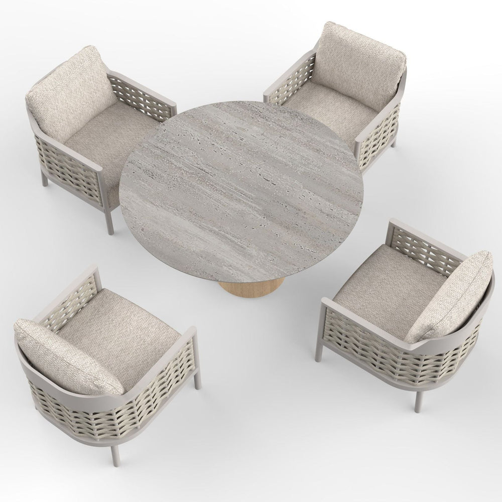 Image of OLMA 4-Seater Dining Table & Armchairs