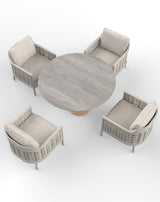 Image of OLMA 4-Seater Dining Table & Armchairs
