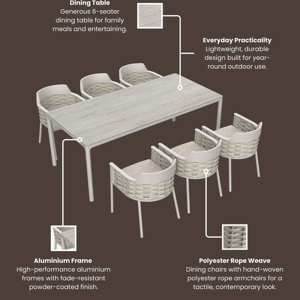 Image of OLMA 6-Seater Dining Table & Chairs
