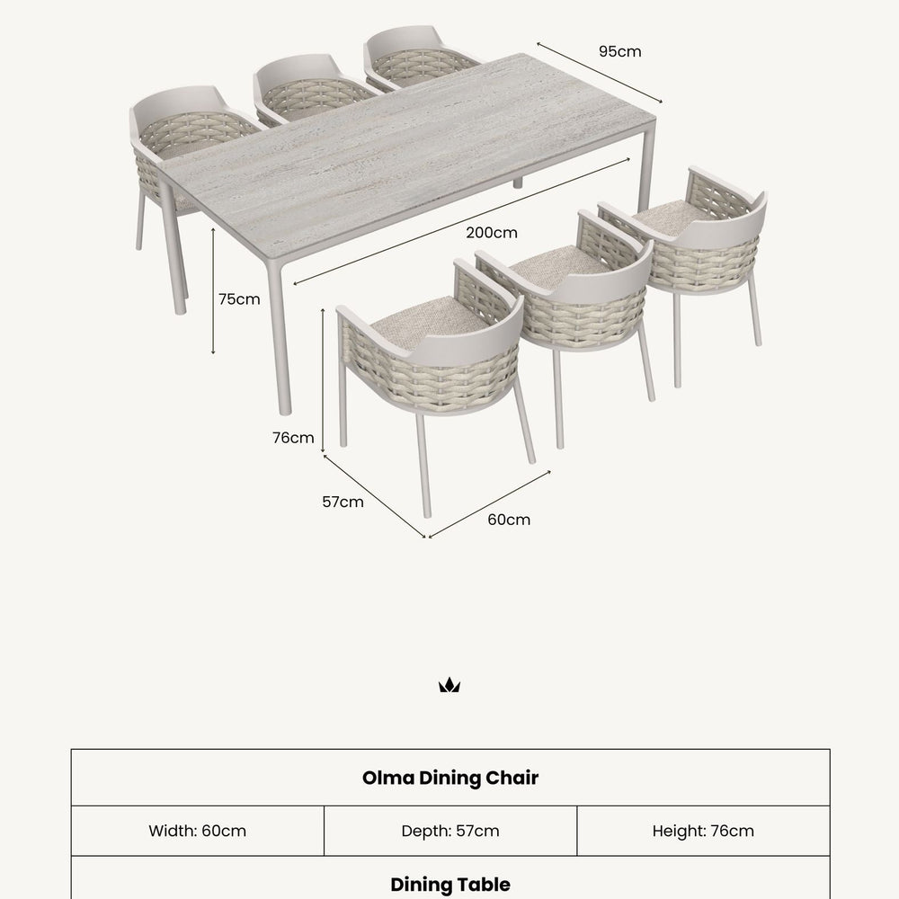 Image of OLMA 6-Seater Dining Table & Chairs