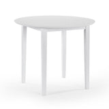 Orwell White Round Table with 4 Chairs Dining Set - White - ORW001
