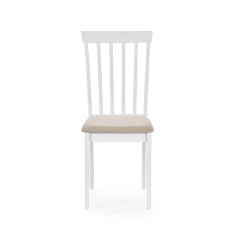 Orwell White Round Table with 4 Chairs Dining Set - White - ORW001