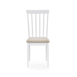 Orwell White Round Table with 4 Chairs Dining Set - White - ORW001