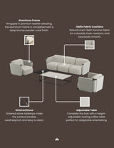Image of ORYN 5-Seater Lounging Set with Coffee & Side Table