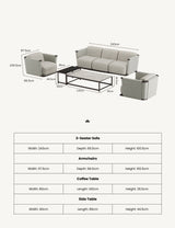 Image of ORYN 5-Seater Lounging Set with Coffee & Side Table