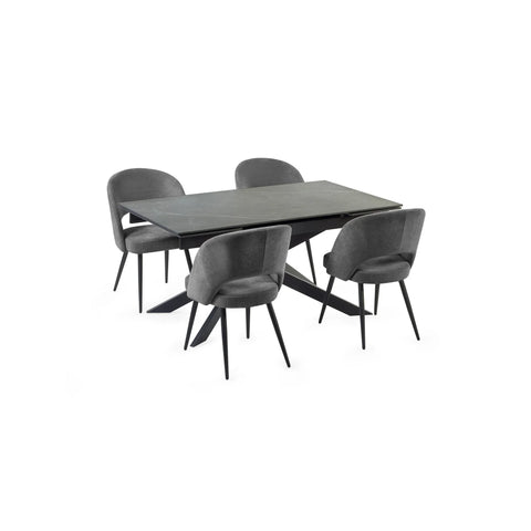 Osaka Extending Dining Table - Black - OSA001