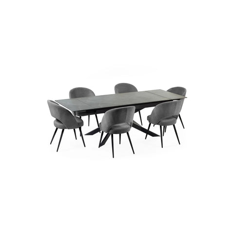 Osaka Extending Dining Table - Black - OSA001