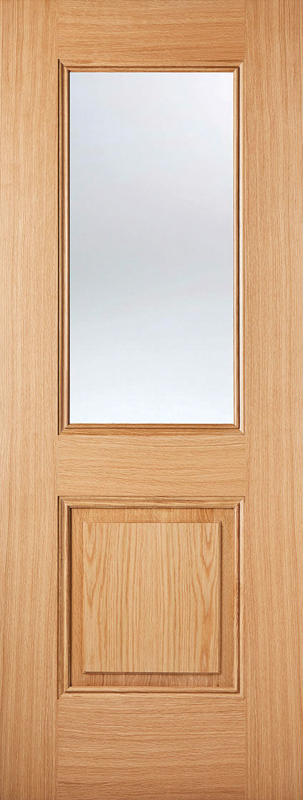 Oak Arnhem Glazed 1L - Pre-finished Oak - 1981 x 686 (27") x 35mm