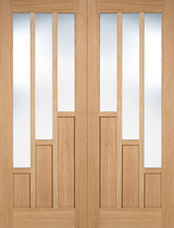 Oak Coventry Glazed 3L Pairs - Unfinished Oak - 1981 x 915 (36") x 40mm