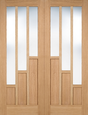 Oak Coventry Glazed 3L Pairs - Unfinished Oak - 1981 x 915 (36") x 40mm