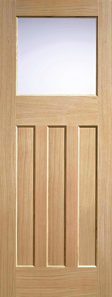 Oak DX 30s Style Glazed 1L - Standard - 1981 x 686 (27") x 35mm