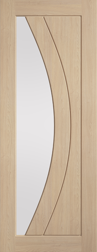 Oak Girona Clear Glazed - Unfinished Oak - 1981 x 686 (27") x 35mm