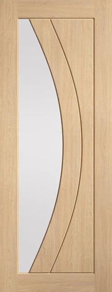 Oak Girona Pre finished Clear Glazed - Pre-finished Oak - 1981 x 686 (27") x 35mm