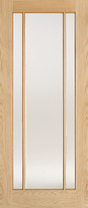 Oak Lincoln Glazed 3L Clear Glass - Unfinished Oak - 1981 x 533 (21") x 35mm