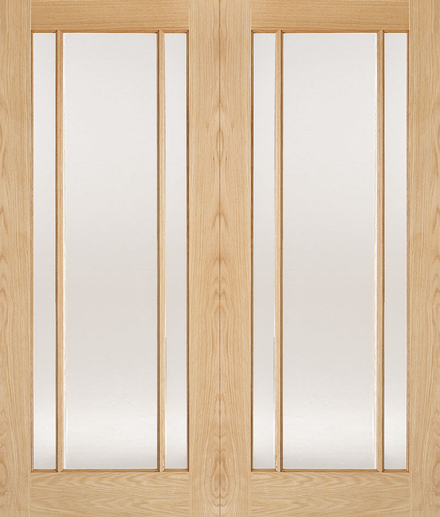 Oak Lincoln Glazed 3L Pairs - Standard - 1981 x 914 (36") x 40mm