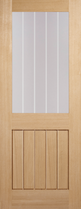 Oak Mexicano Glazed Half Light Pre Finished - Pre-finished Oak - 1981 x 686 (27") x 35mm