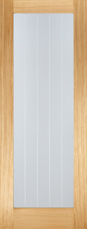 Oak Mexicano Pattern 10 Glazed Pre Finished - Pre-finished Oak - 1981 x 686 (27") x 35mm