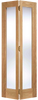 Oak Pattern 10 Glazed 2L Bi Fold - Unfinished Oak - 1981 x 686 (27") x 35mm
