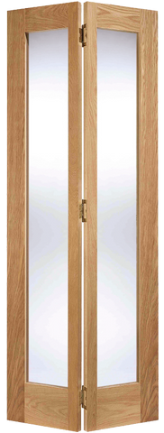 Oak Pattern 10 Glazed 2L Bi Fold - Unfinished Oak - 1981 x 686 (27") x 35mm