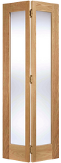 Oak Pattern 10 Glazed 2L Bi Fold - Unfinished Oak - 1981 x 686 (27") x 35mm