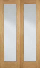 Oak Pattern 20 Glazed Pairs - Unfinished Oak - 1981 x 914 (36") x 40mm