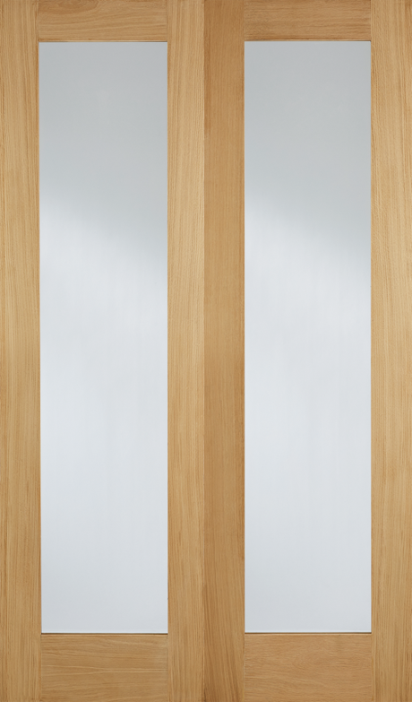 Oak Pattern 20 Glazed Pairs - Unfinished Oak - 1981 x 914 (36") x 40mm