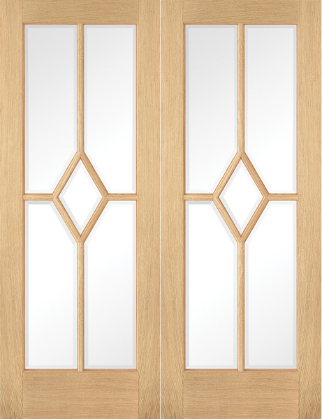 Oak Reims Glazed Pair  - Pre-finished Oak - 1981 x 1067 (42") x 40mm