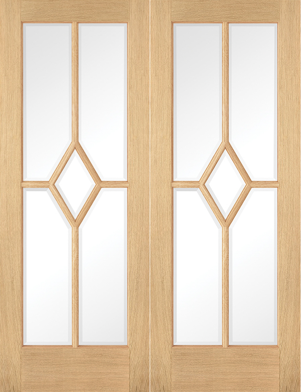 Oak Reims Glazed Pair  - Pre-finished Oak - 1981 x 1067 (42") x 40mm