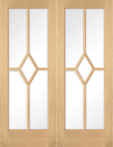 Oak Reims Glazed Pair  - Pre-finished Oak - 1981 x 1067 (42") x 40mm